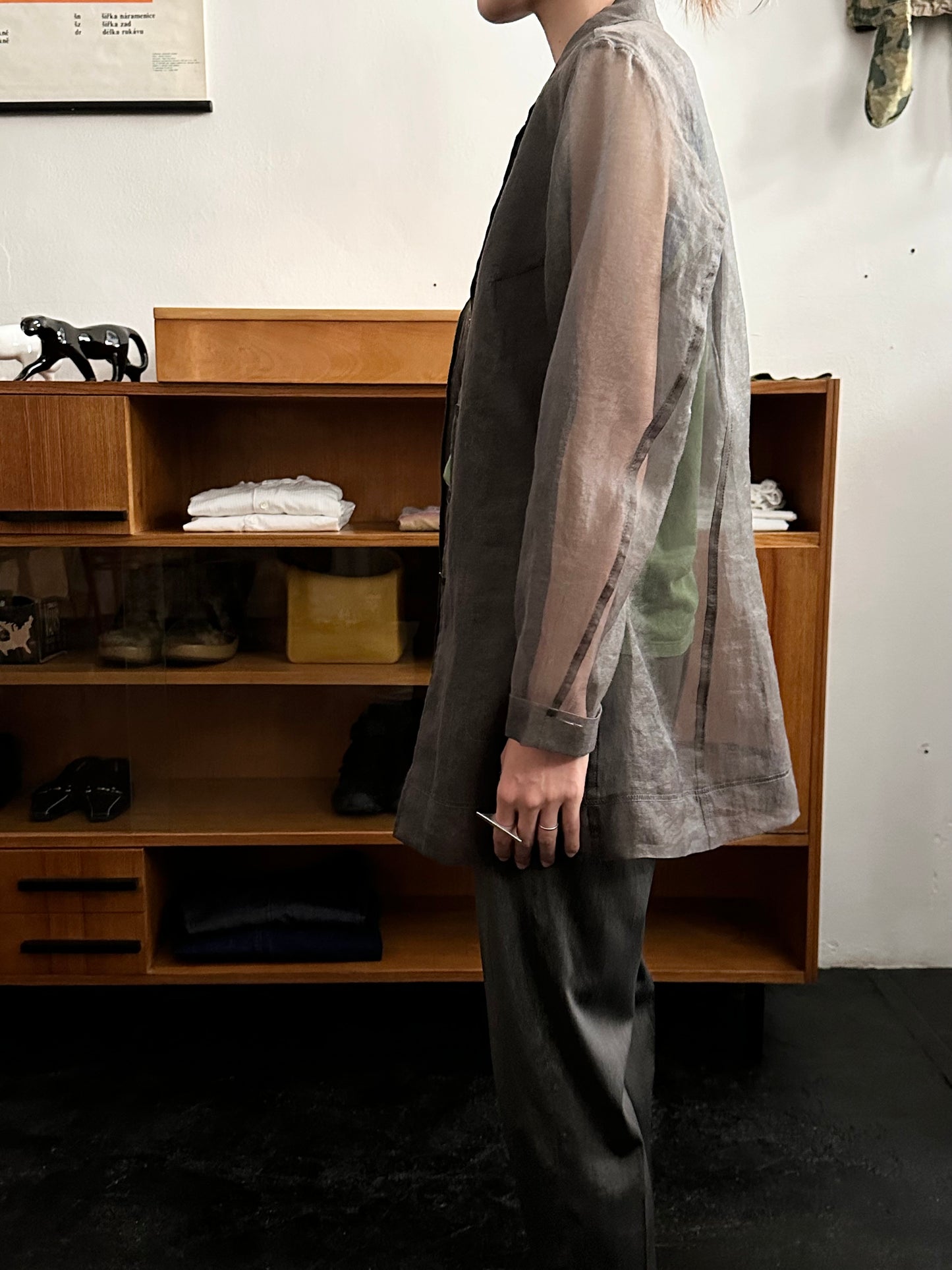 Sheer organza shirt