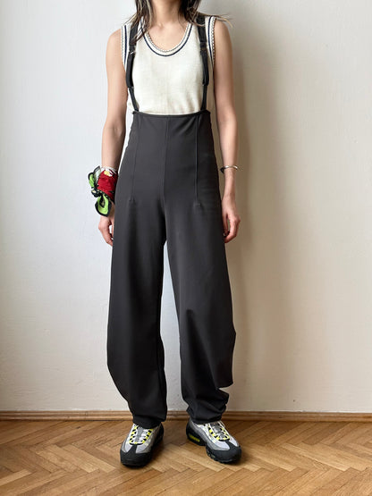 90s Marithé + François Girbaud nylon suspender pants