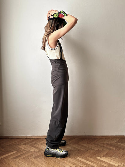 90s Marithé + François Girbaud nylon suspender pants