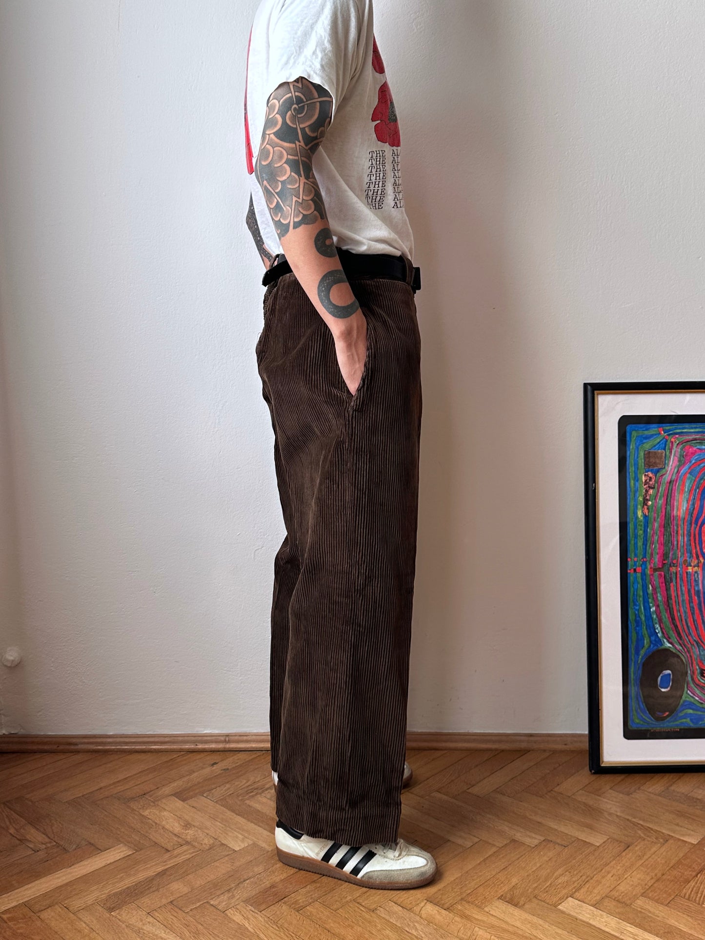 1930s French corduroy work trousers - w37