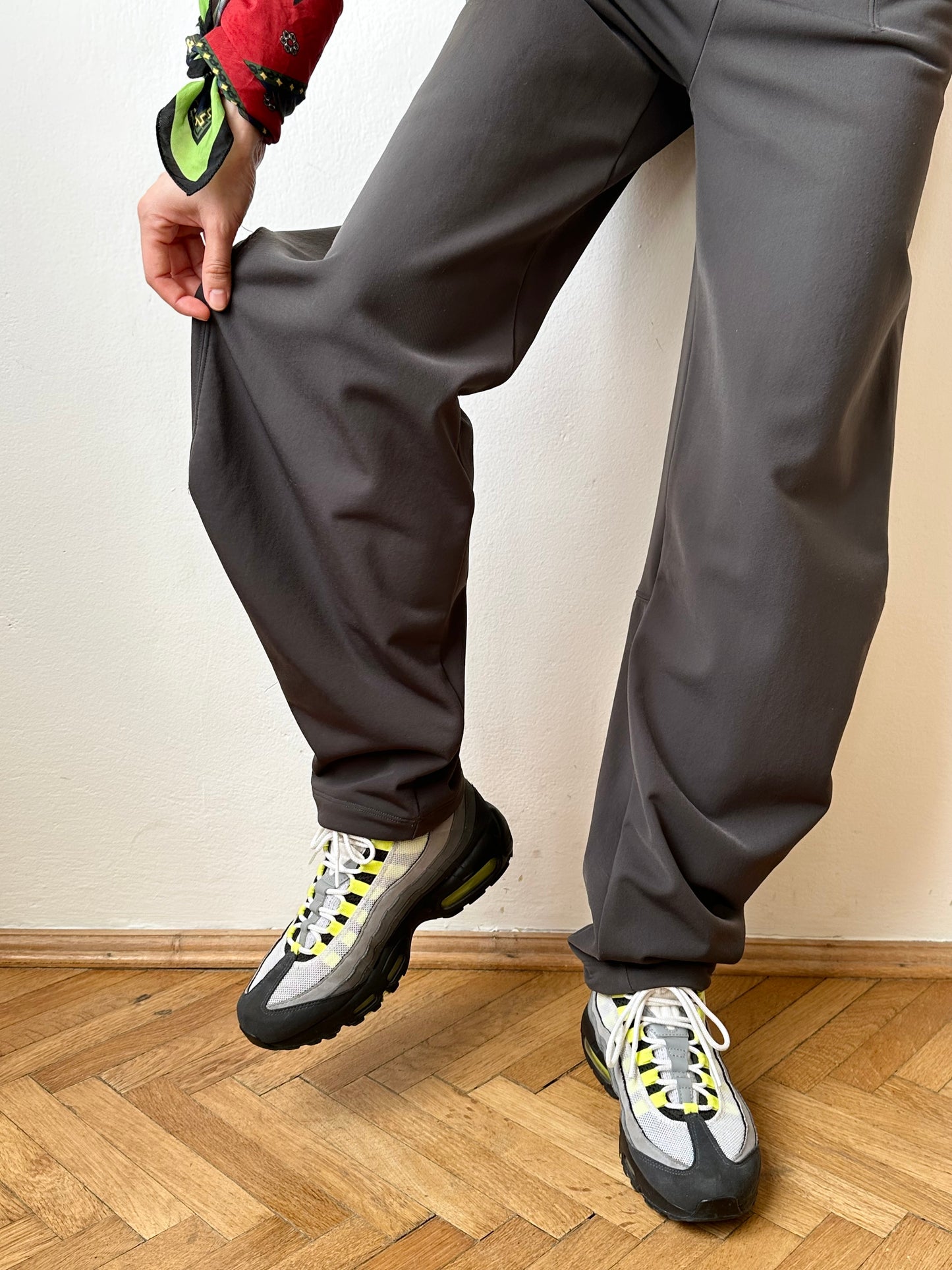 90s Marithé + François Girbaud nylon suspender pants