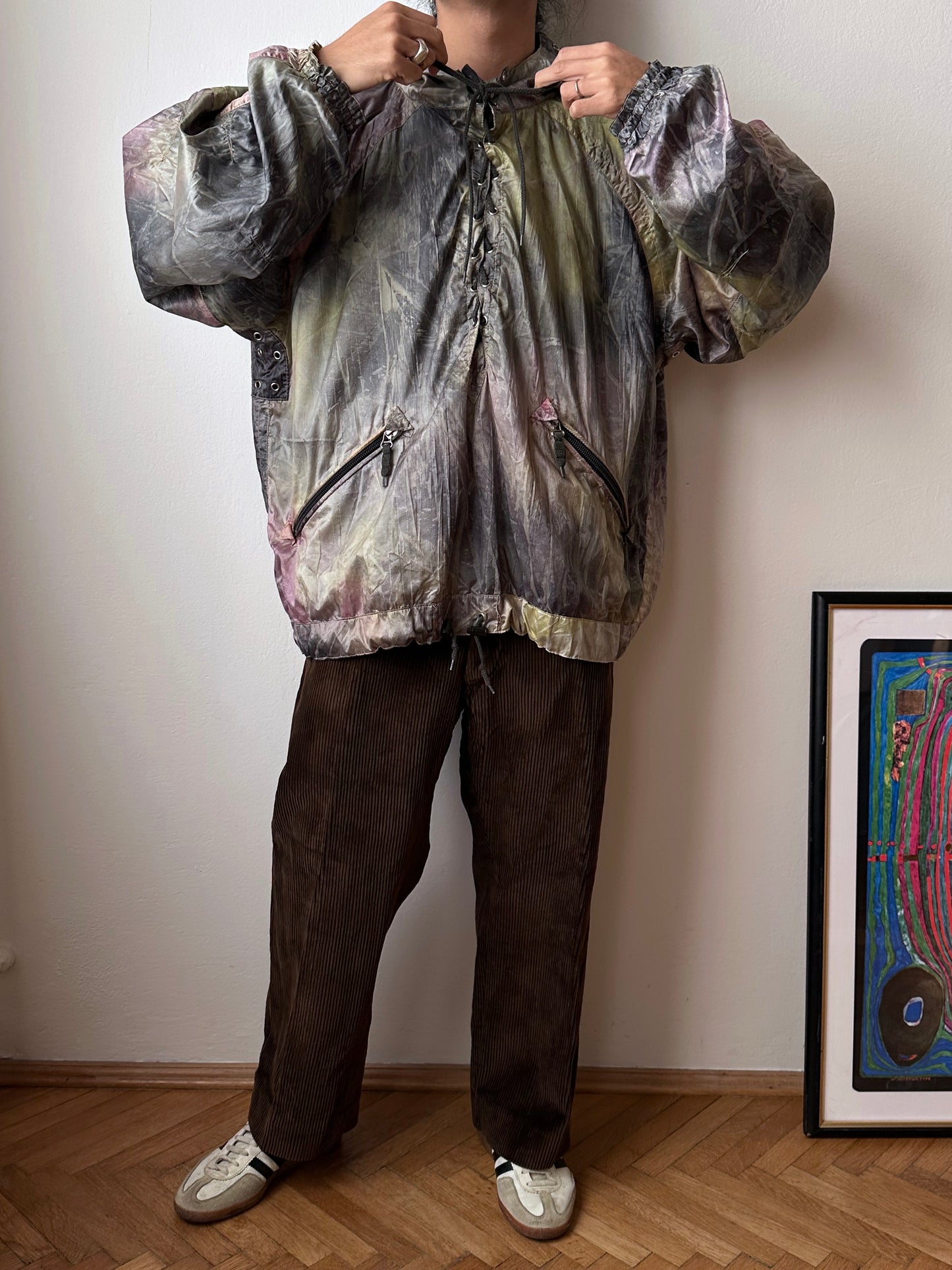 1990s JET SET nylon smock