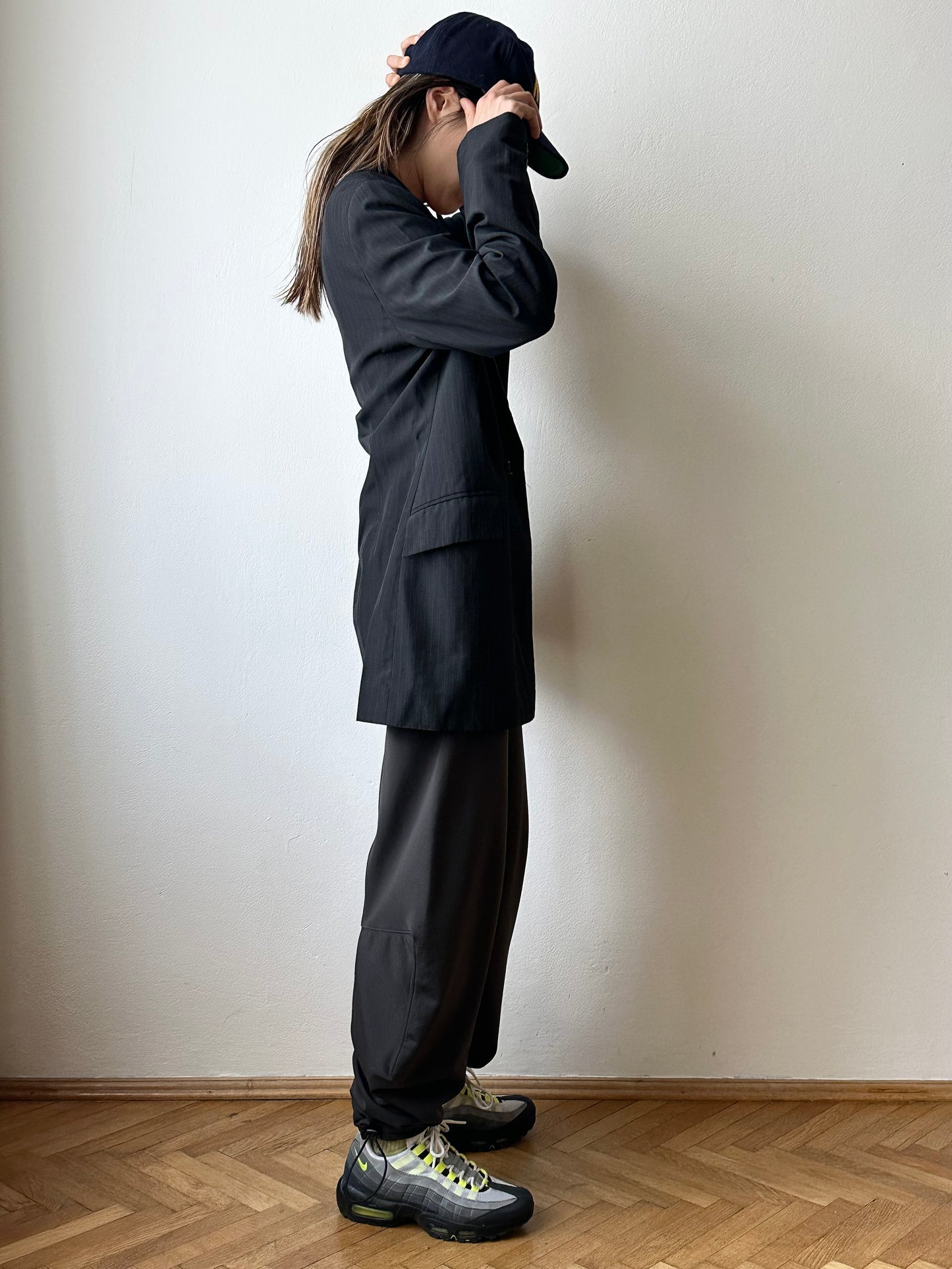 90s Marithé + François Girbaud nylon suspender pants