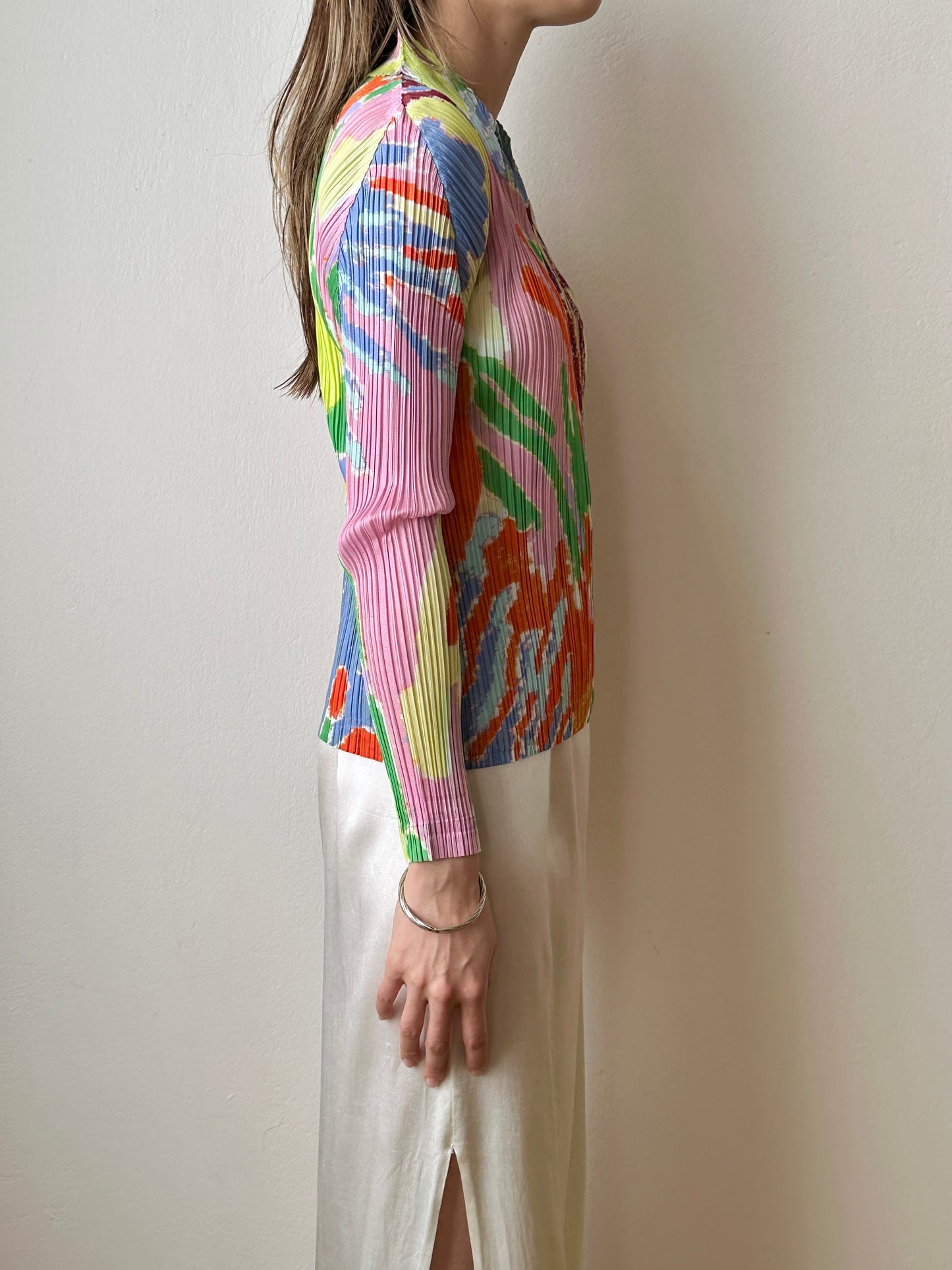 AW23 Issey Miyake PLEATS PLEASE frosty forest shirt