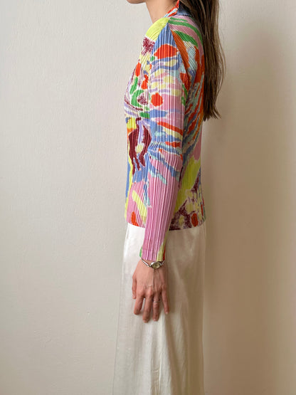 AW23 Issey Miyake PLEATS PLEASE frosty forest shirt