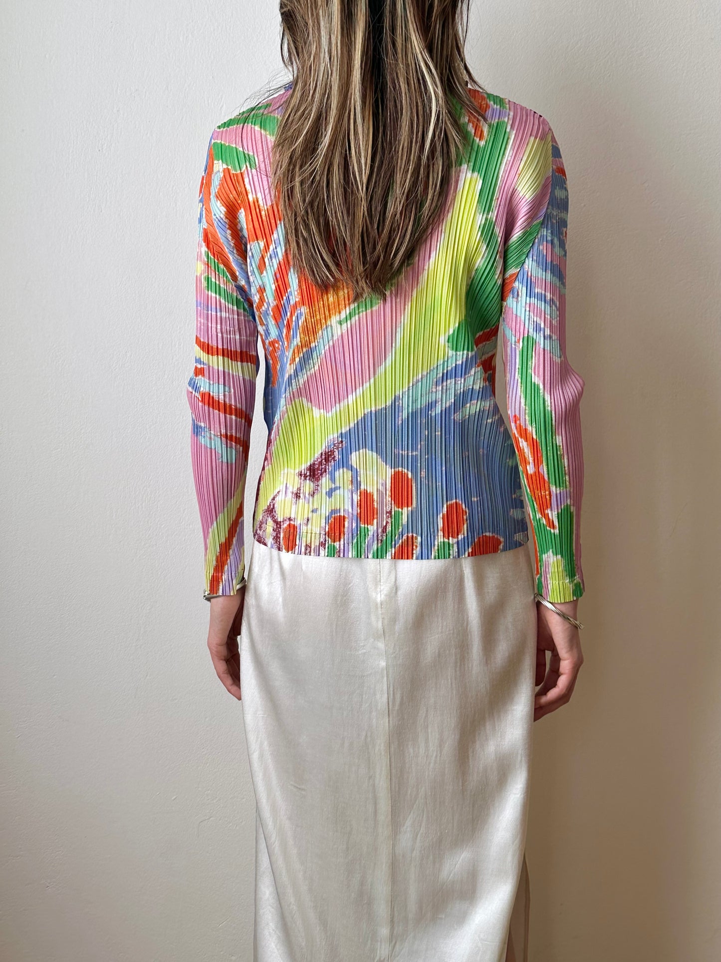 AW23 Issey Miyake PLEATS PLEASE frosty forest shirt