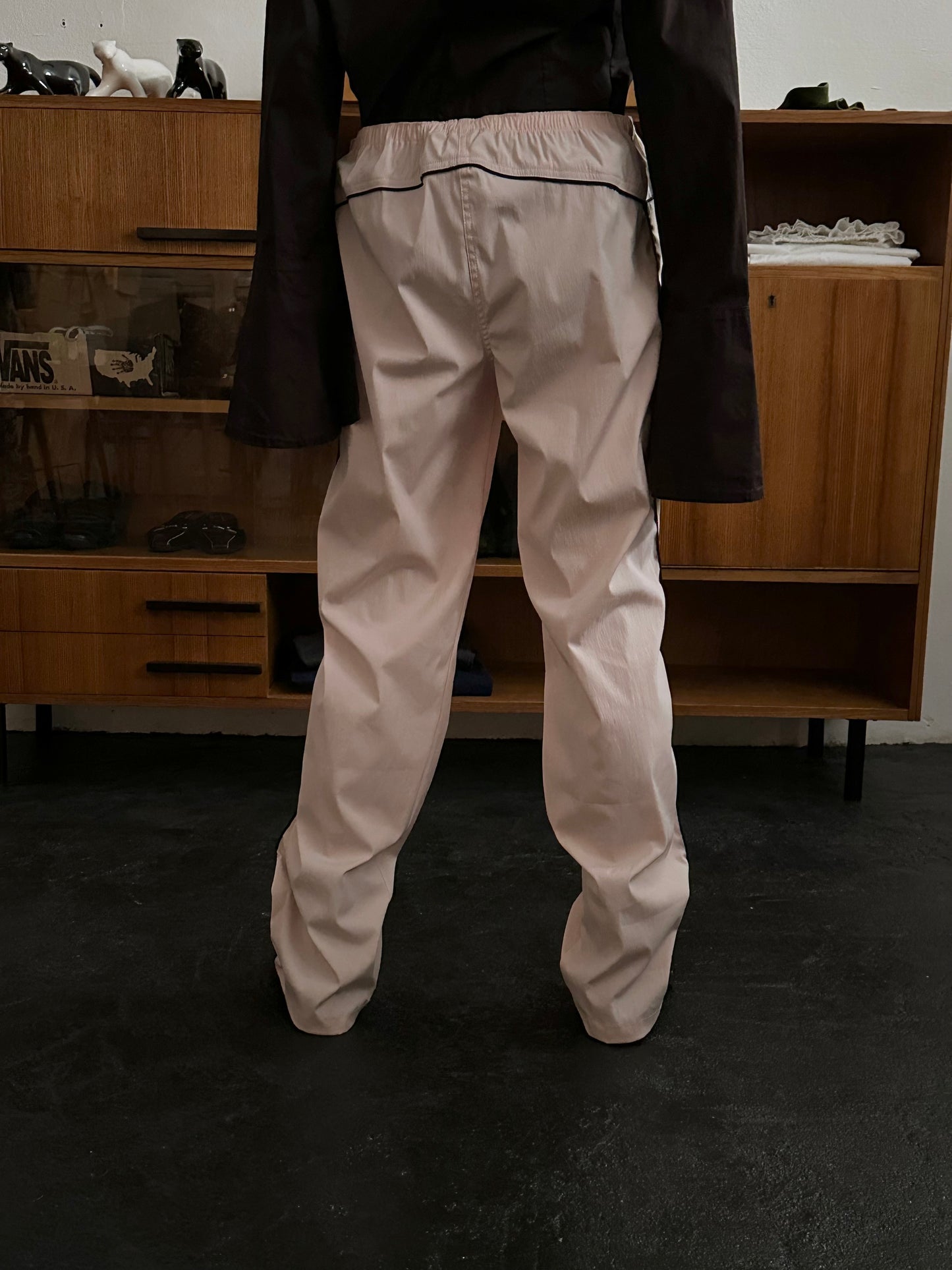 black pink nylon pants W30-