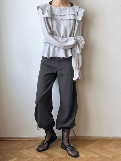 90s Marithé + François Girbaud nylon suspender pants