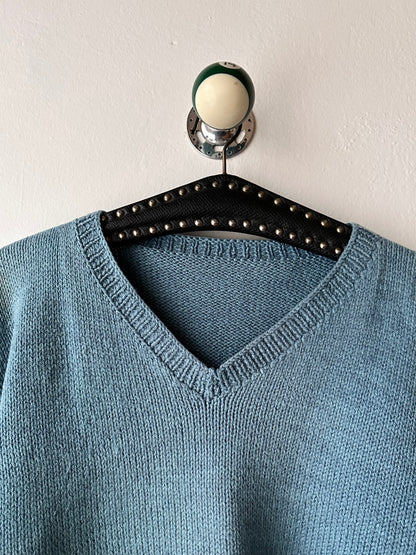 French wool jumper with mendings