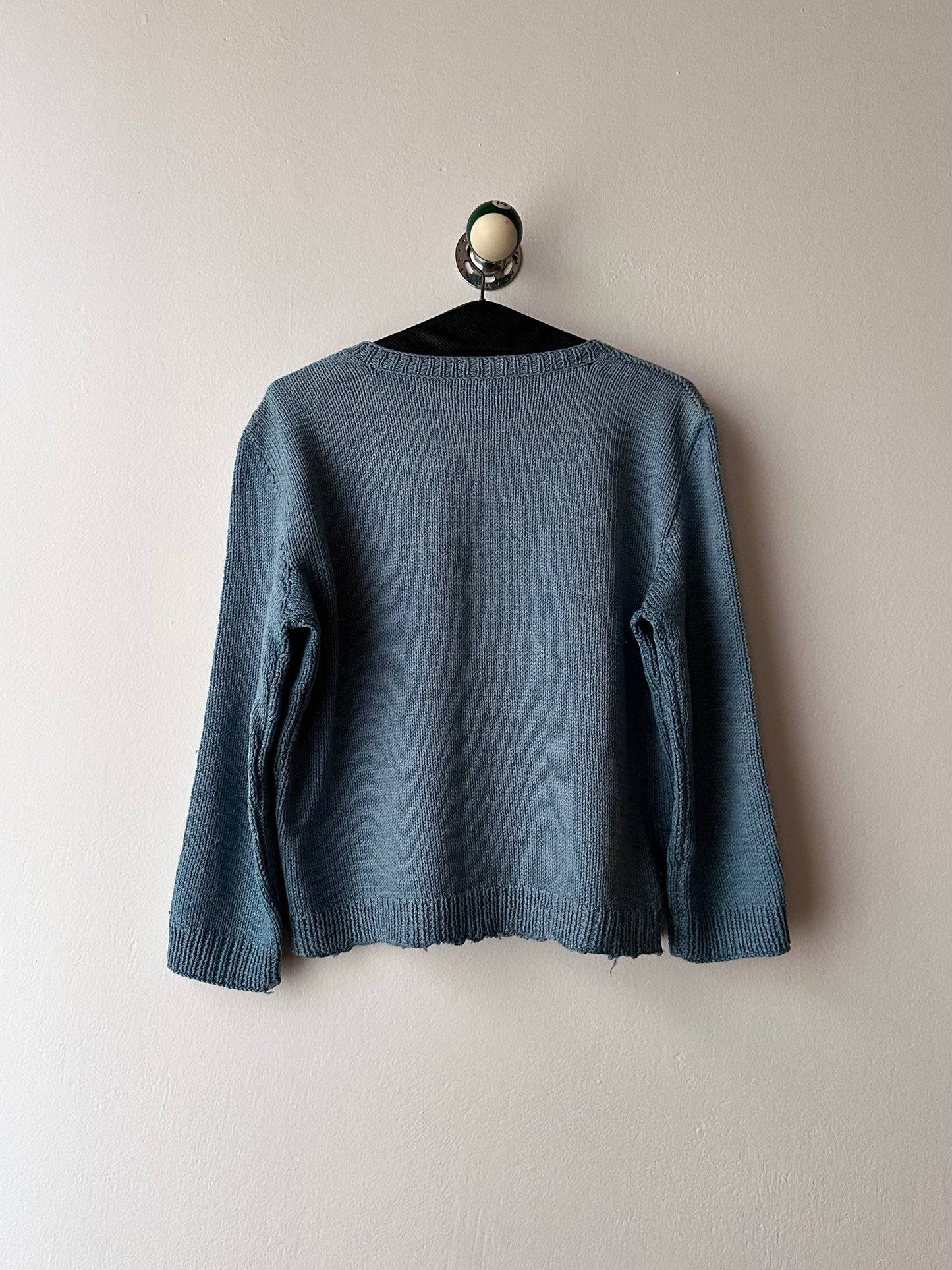French wool jumper with mendings