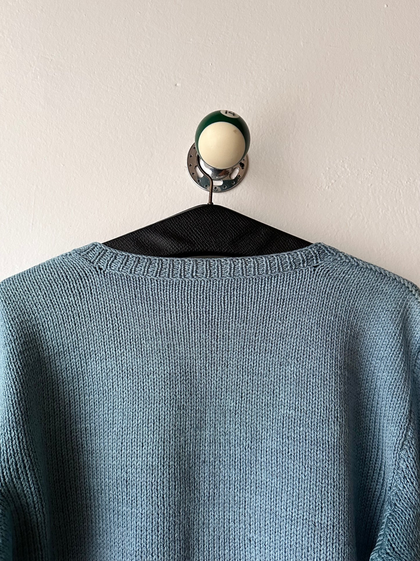 French wool jumper with mendings
