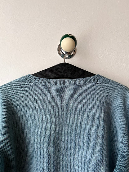 French wool jumper with mendings