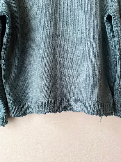 French wool jumper with mendings