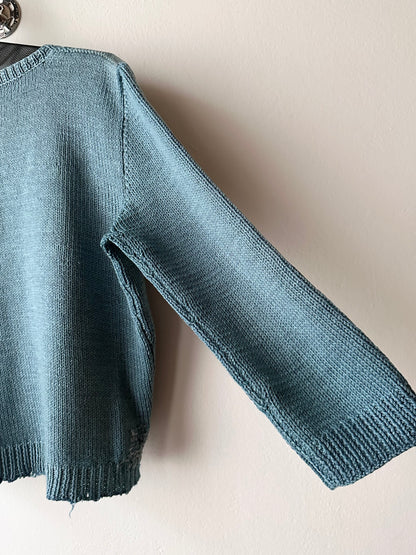 French wool jumper with mendings