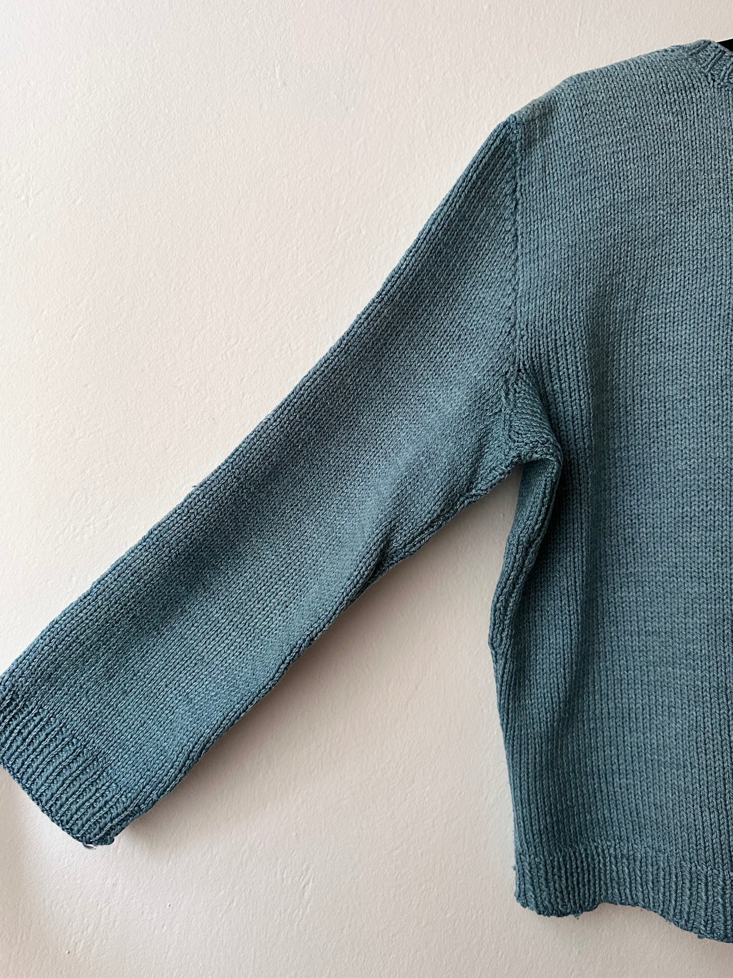 French wool jumper with mendings