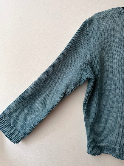 French wool jumper with mendings