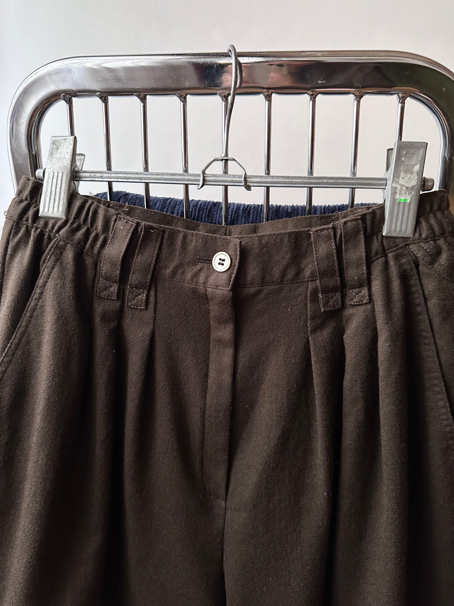 wool brown half trouser