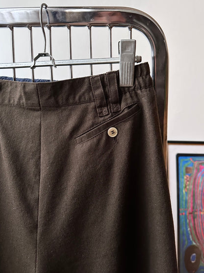 wool brown half trouser