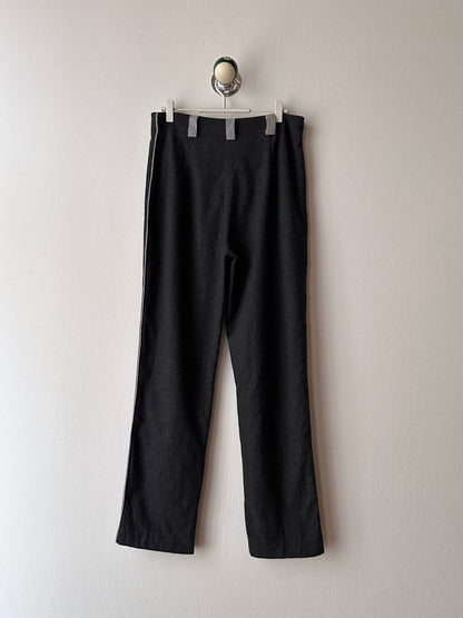 wool felt trouser in charcoal
