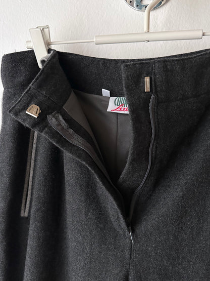 wool felt trouser in charcoal