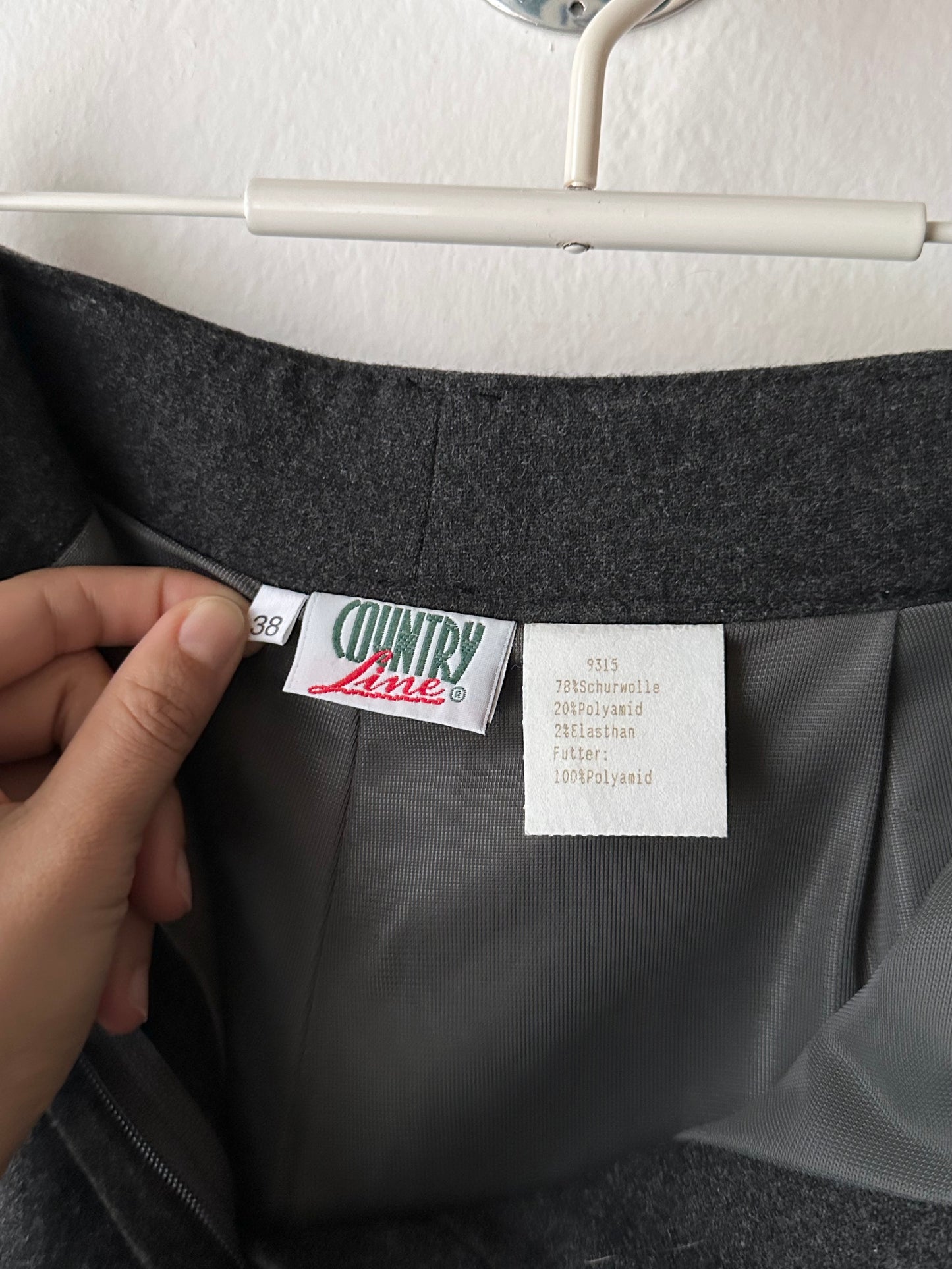 wool felt trouser in charcoal