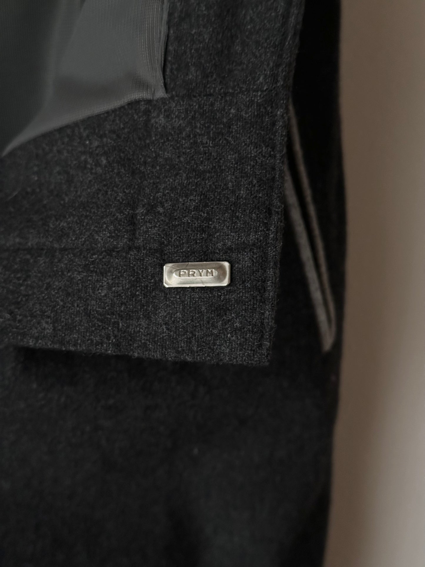 wool felt trouser in charcoal