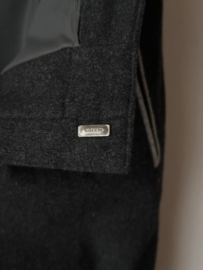 wool felt trouser in charcoal