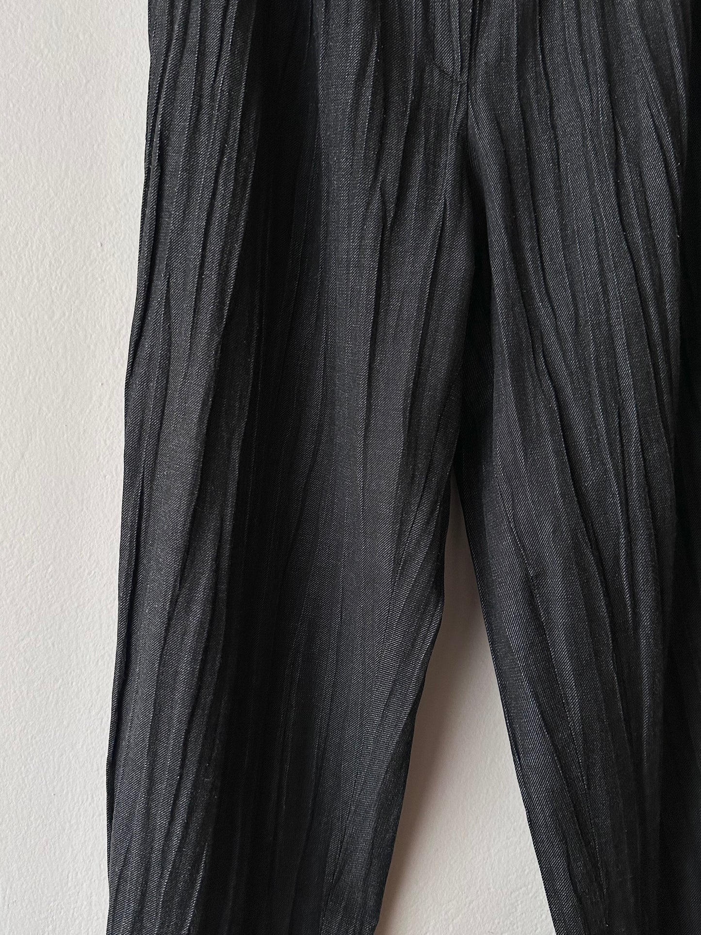 80s Italy pleated denim