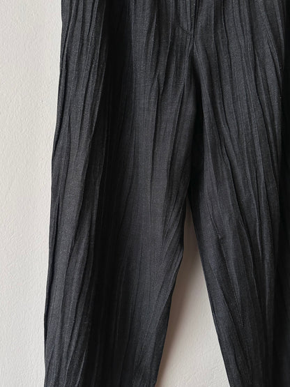 80s Italy pleated denim