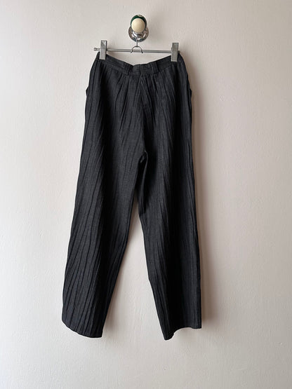 80s Italy pleated denim