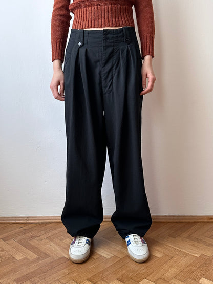 90s black trouser made in France