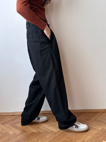 90s black trouser made in France
