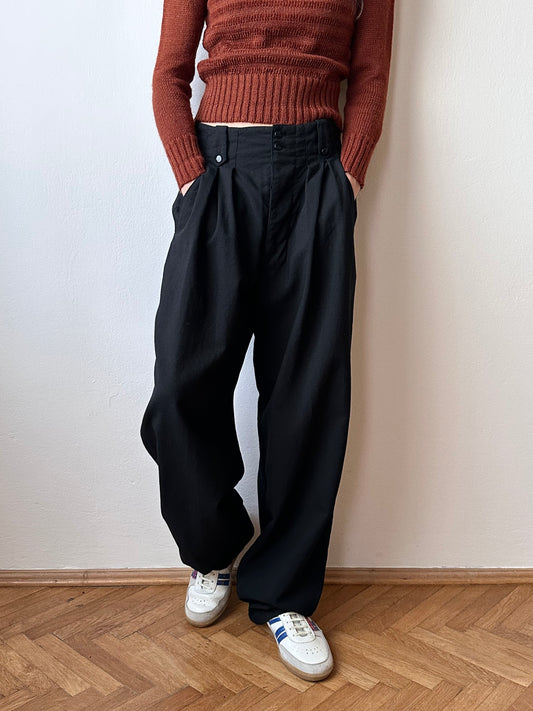 90s black trouser made in France