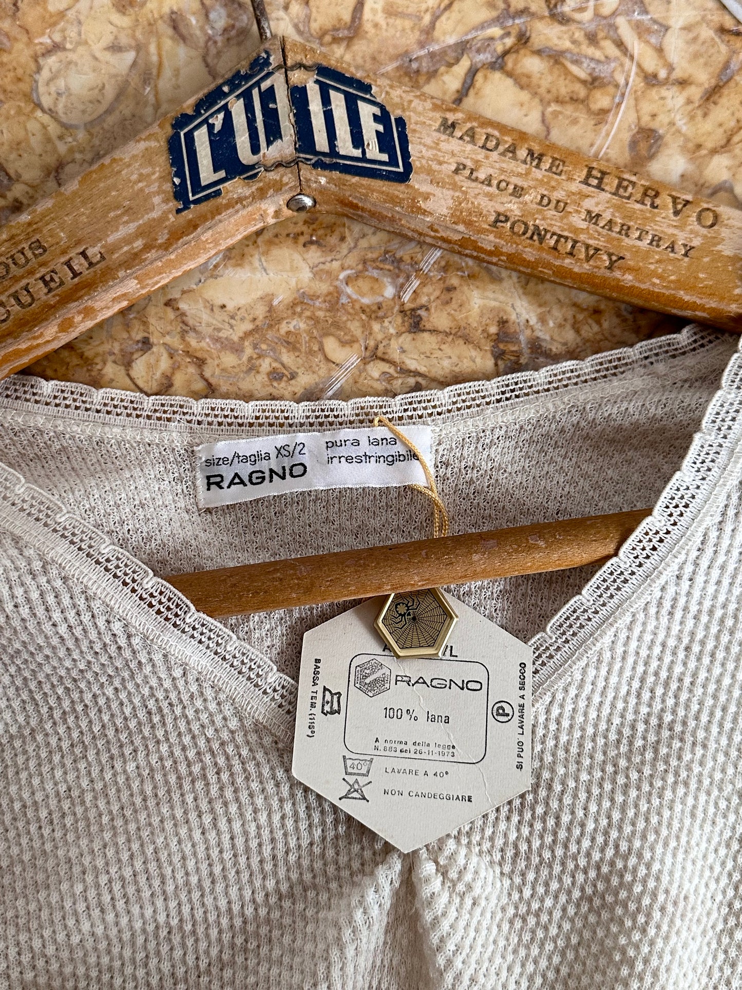 Italy deadstock wool underwear