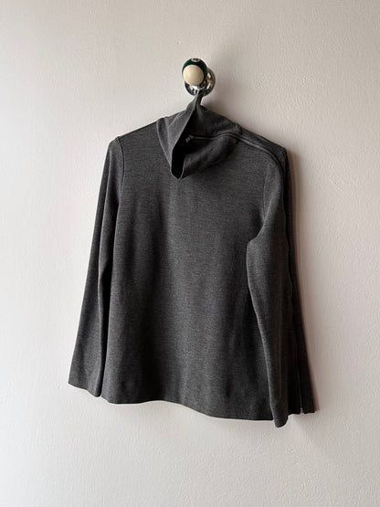 cos assymetrical zip jersey top