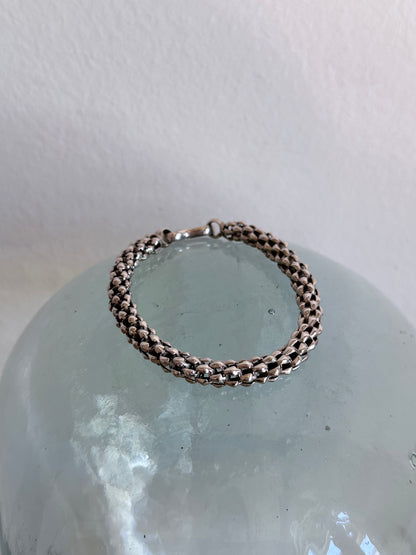 Italy 925 silver serpent snake chain bracelet vintage old antique シルバーブレスレット シルバーアクセサリー ヴィンテージシルバー ヴィンテージシルバーアクセサリー ジュエリー シルバージュエリー シルバー ヴィンテージ TOTO プラハ