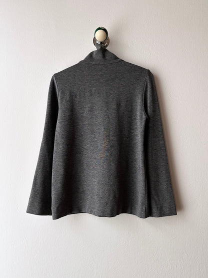 cos assymetrical zip jersey top