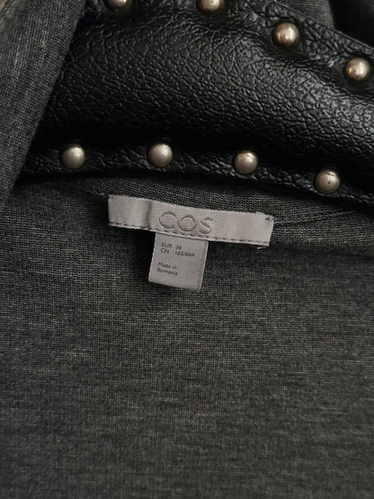 cos assymetrical zip jersey top