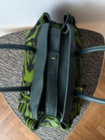 Italy green zebra leather bag