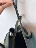 Italy green zebra leather bag