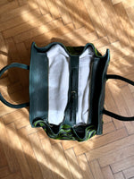 Italy green zebra leather bag