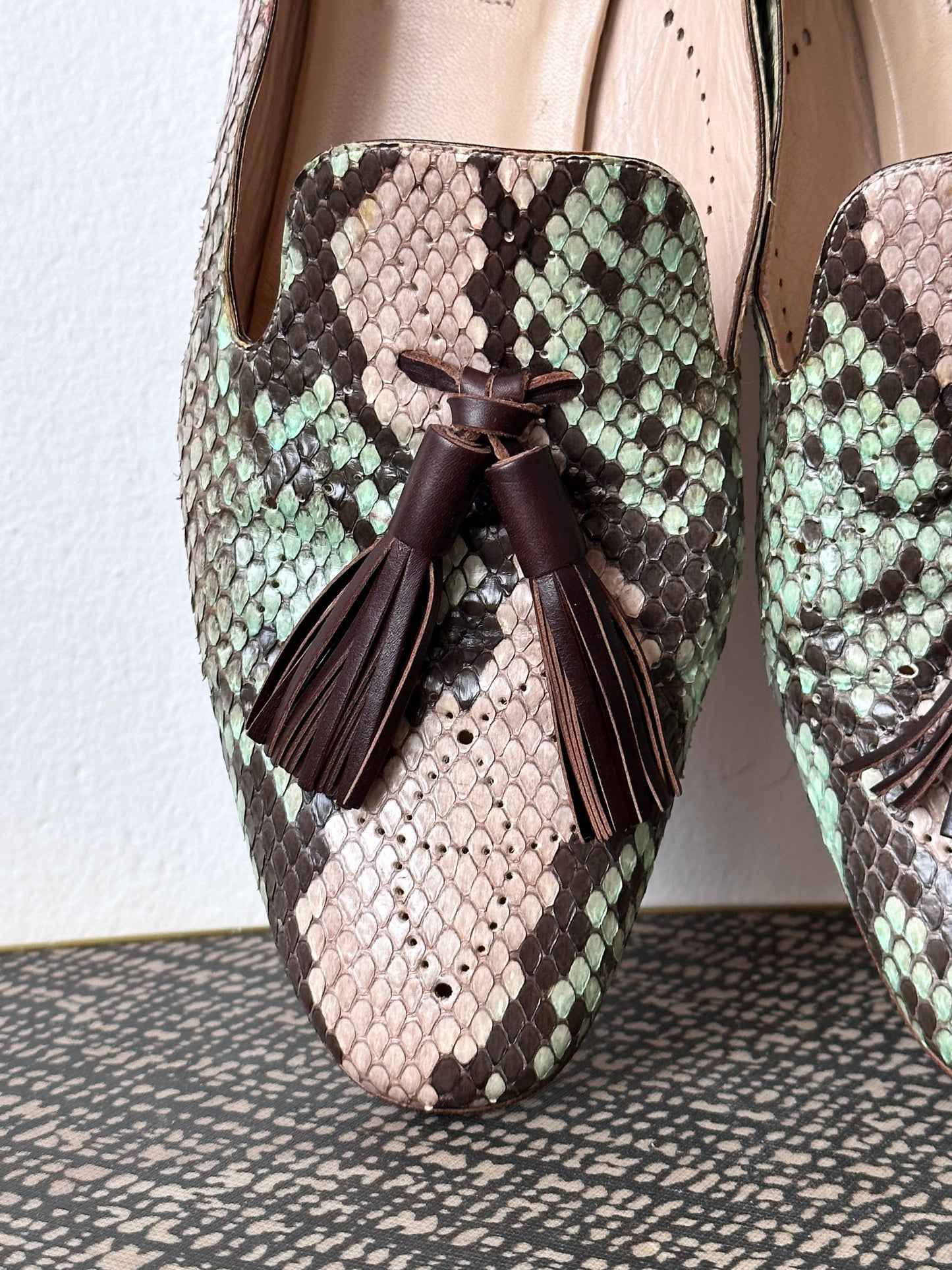 Fratelli rossetti python tassel slipper