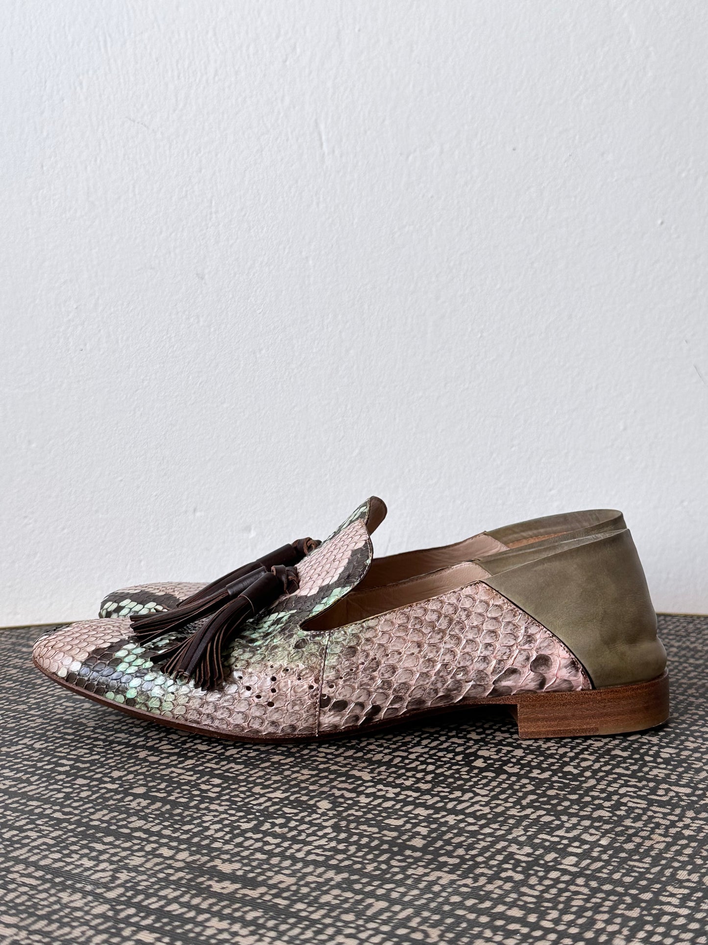 Fratelli rossetti python tassel slipper