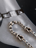 reef knots flat chain bracelet