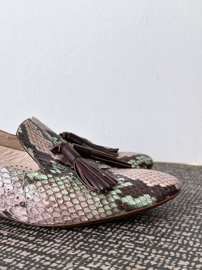 Fratelli rossetti python tassel slipper