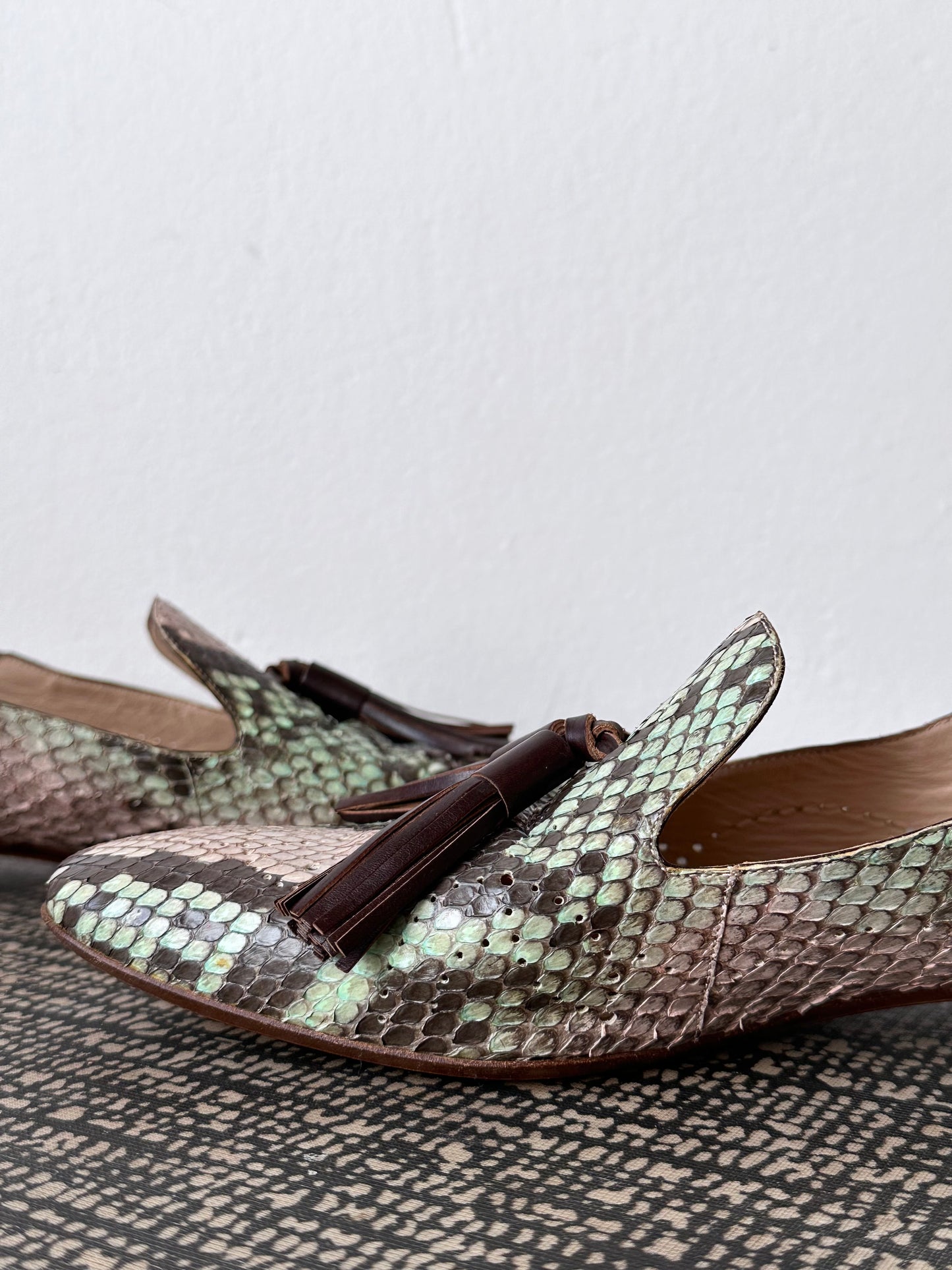 Fratelli rossetti python tassel slipper