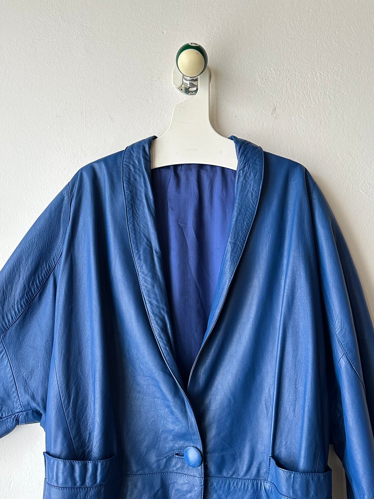 1980s Blue Leather jacket