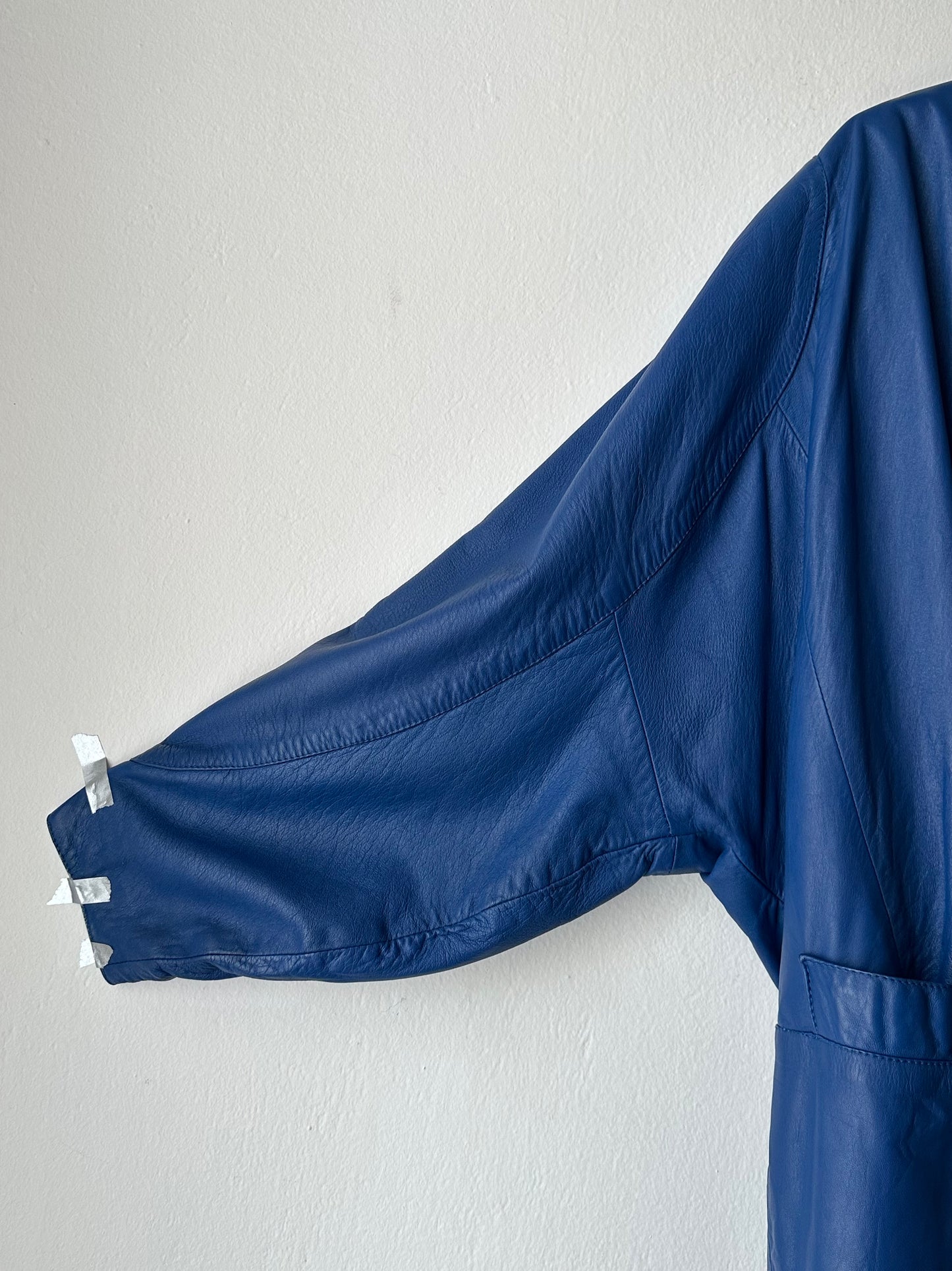 1980s Blue Leather jacket