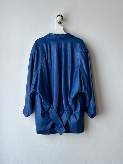 1980s Blue Leather jacket