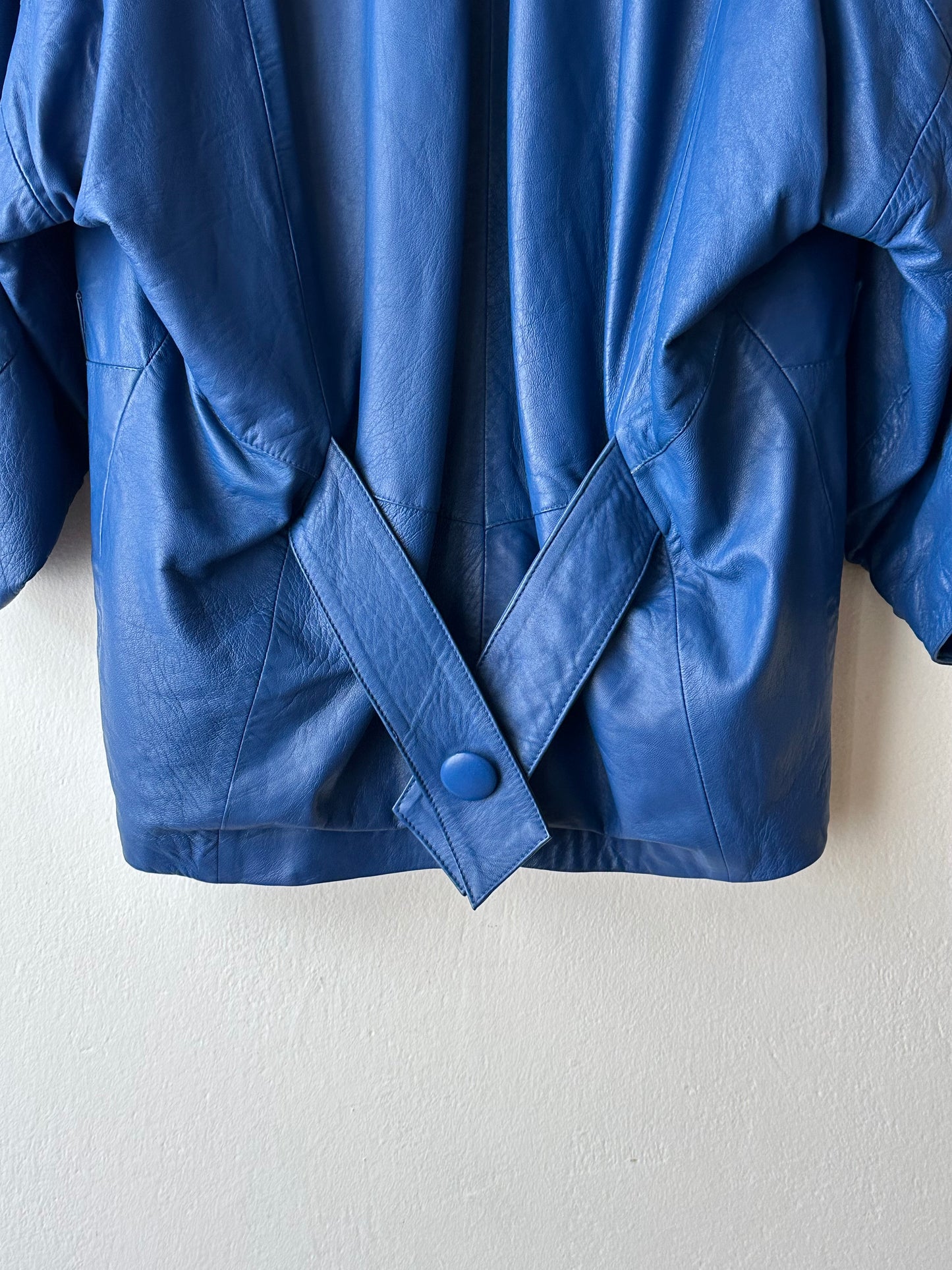 1980s Blue Leather jacket